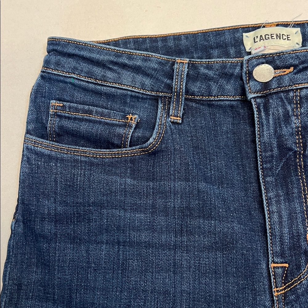 L’AGENCE ABIGAIL FRENCH SLIM RIPPED SKINNY JEANS SIZE 28 - Picture 15 of 16